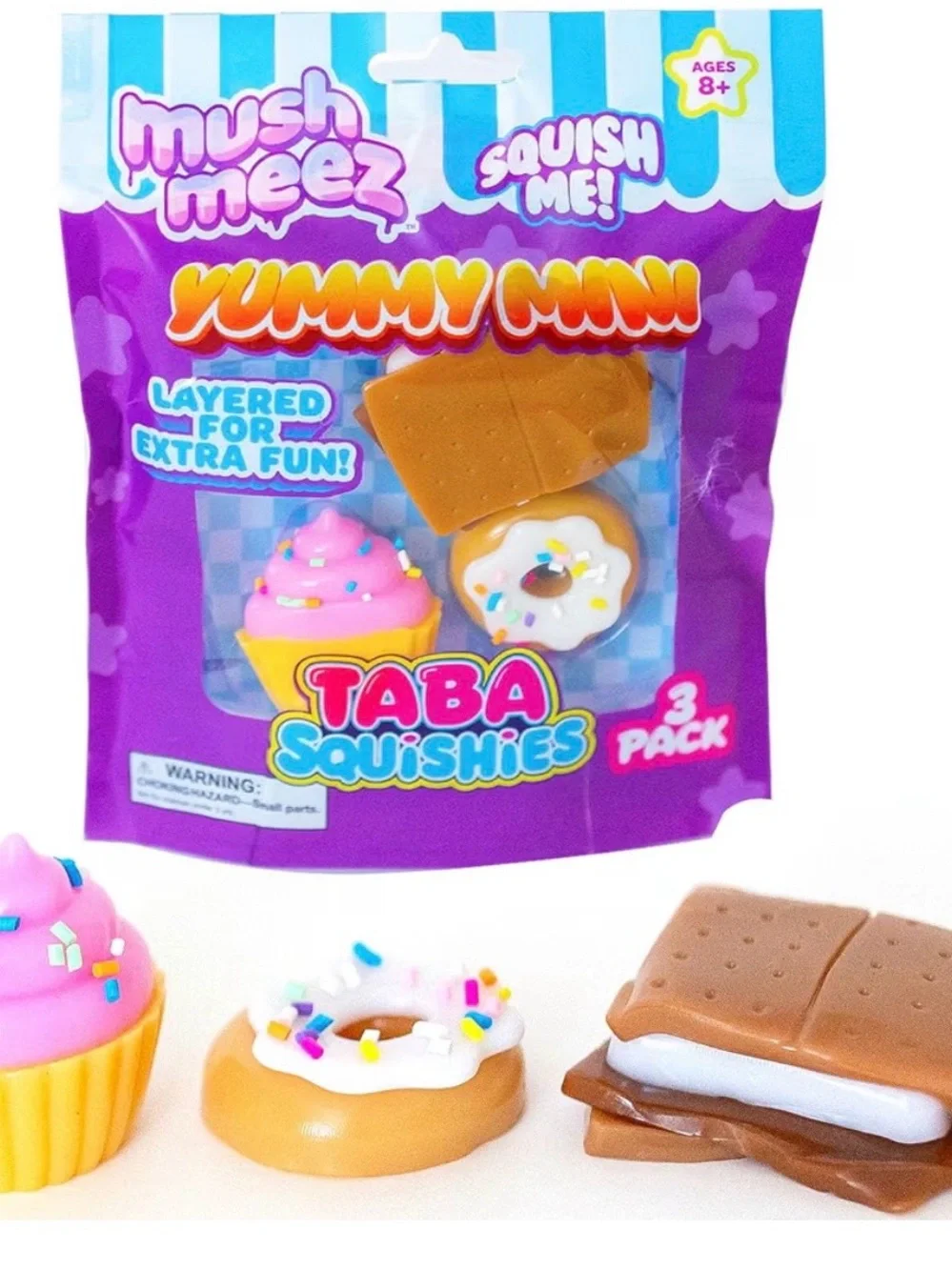 Mush Meez Mini Taba Squishies 3-Pack - Sweet Edition New in Sealed Bag